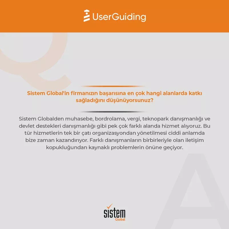 Sistem Global Danışmanlık UserGuiding4